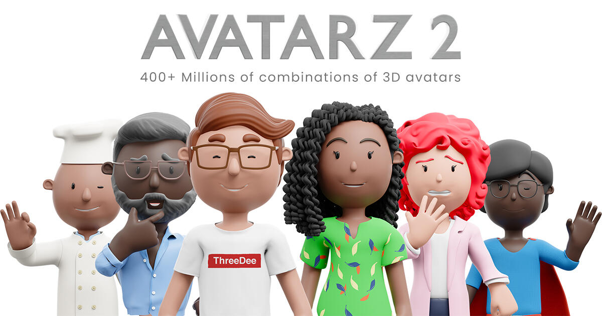 Download 3D Avatar illustrations library